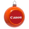 Orange Christmas tree ornament bauble 8cm