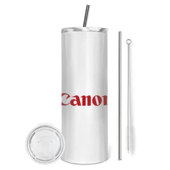 Canon, Tumbler stainless steel 600ml, with metal straw & cleaning brush