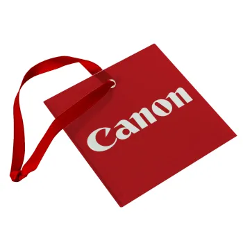 Canon, Christmas ornament, glass square ornament 9x9cm