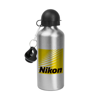 Nikon, Μεταλλικό παγούρι νερού, Ασημένιο, αλουμινίου 500ml