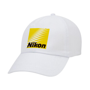 Nikon, Καπέλο Baseball Λευκό (5-φύλλο, unisex)