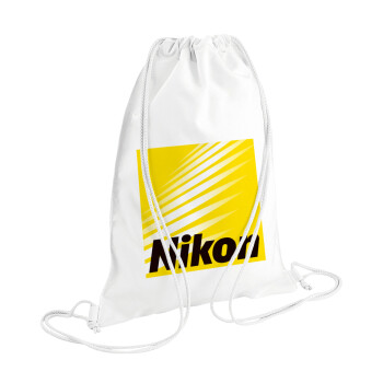 Nikon, Τσάντα πλάτης πουγκί GYMBAG λευκή (28x40cm)