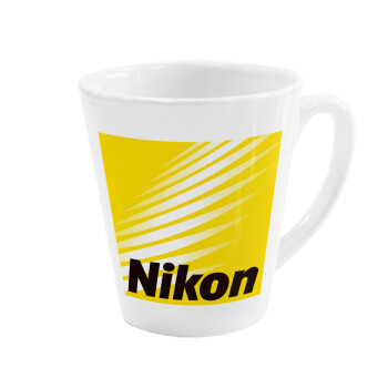 Nikon, Κούπα κωνική Latte Λευκή, κεραμική, 300ml