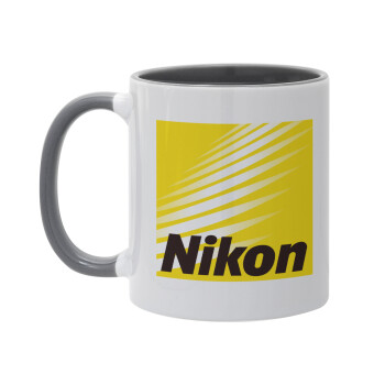 Nikon, Mug colored grey, ceramic, 330ml