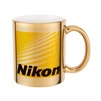 Nikon, Κούπα κεραμική, χρυσή καθρέπτης, 330ml