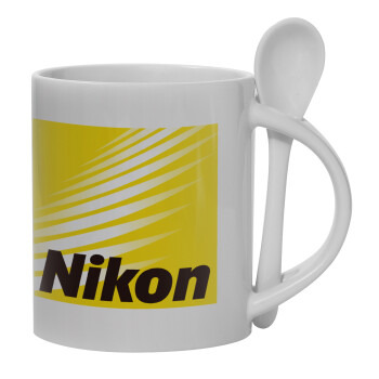 Nikon, Κούπα, κεραμική με κουταλάκι, 330ml (1 τεμάχιο)