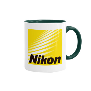 Nikon, Mug colored green, ceramic, 330ml