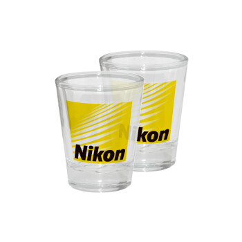 Nikon, Σφηνοπότηρα γυάλινα 45ml διάφανα (2 τεμάχια)