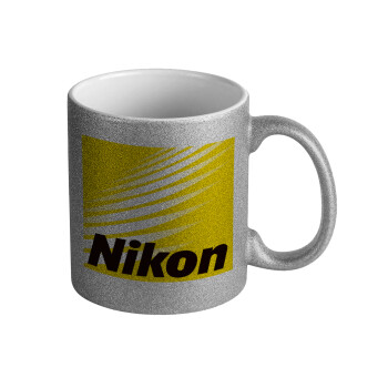 Nikon, Κούπα Ασημένια Glitter που γυαλίζει, κεραμική, 330ml