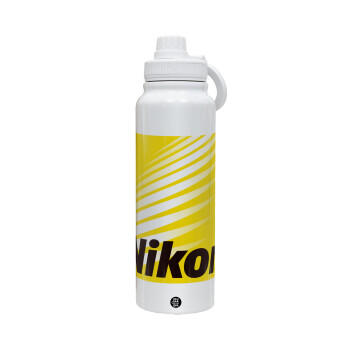 Nikon, 1L Stainless Steel Thermal Bottle with Phone Holder & Double Wall Insulation