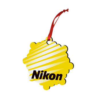 Nikon, Χριστουγεννιάτικο στολίδι snowflake ξύλινο 7.5cm
