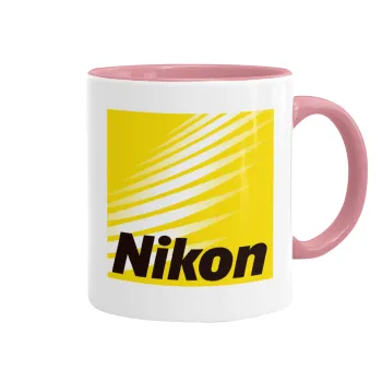 Nikon, Κούπα χρωματιστή ροζ, κεραμική, 330ml
