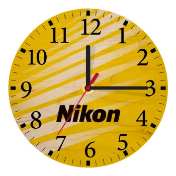 Nikon, Ρολόι τοίχου ξύλινο plywood (20cm)