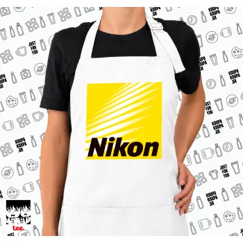 Nikon, Ποδιά μακριά Σεφ ολόσωμη με τσέπες white (ΕΝΗΛΙΚΩΝ)