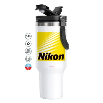 Nikon, Mega Stainless steel Tumbler with lid, double wall 1,2L