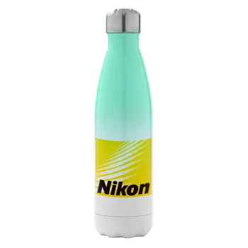 Nikon, Metal mug thermos Green/White (Stainless steel), double wall, 500ml