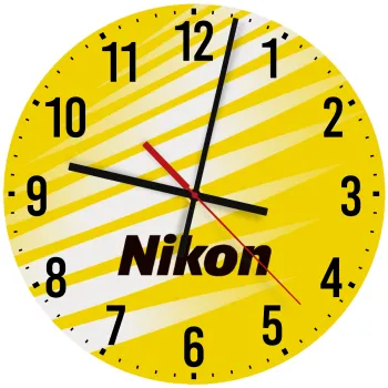 Nikon, Ρολόι τοίχου ξύλινο (30cm)