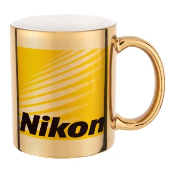Nikon, Mug ceramic, gold mirror, 330ml