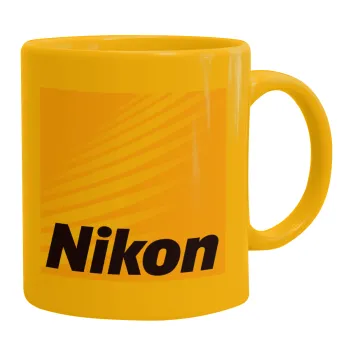Nikon, Κούπα, κεραμική κίτρινη, 330ml
