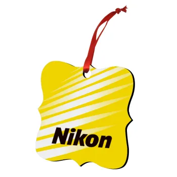 Nikon, Στολίδι Χριστουγεννιάτικο στολίδι polygon ξύλινο 7.5cm