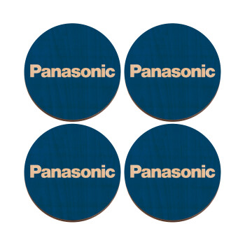 Panasonic, ΣΕΤ x4 Σουβέρ ξύλινα στρογγυλά plywood (9cm)