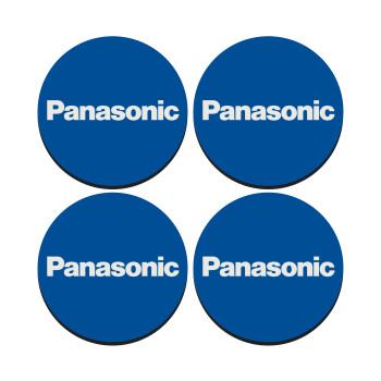 Panasonic, SET of 4 round wooden coasters (9cm)