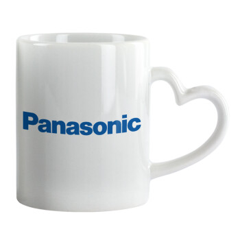 Panasonic, Κούπα καρδιά χερούλι λευκή, κεραμική, 330ml
