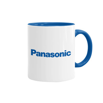 Panasonic, Mug colored blue, ceramic, 330ml