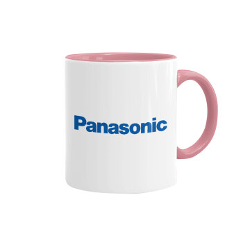 Panasonic, Mug colored pink, ceramic, 330ml