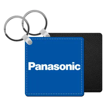 Panasonic, Μπρελόκ Δερματίνη, τετράγωνο ΜΑΥΡΟ (5x5cm)