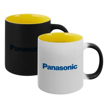 Panasonic, Κούπα Μαγική εσωτερικό κίτρινη, κεραμική 330ml που αλλάζει χρώμα με το ζεστό ρόφημα