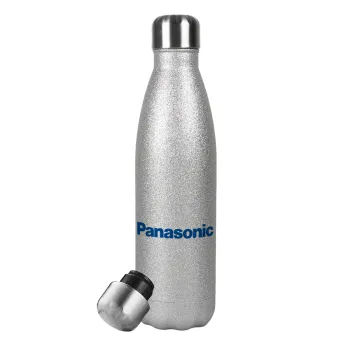 Panasonic, Μεταλλικό παγούρι θερμός Glitter Aσημένιο (Stainless steel), διπλού τοιχώματος, 500ml