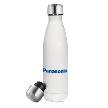 Panasonic, Μεταλλικό παγούρι θερμός Λευκό (Stainless steel), διπλού τοιχώματος, 500ml