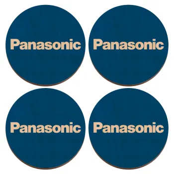 Panasonic, ΣΕΤ x4 Σουβέρ ξύλινα στρογγυλά plywood (9cm)