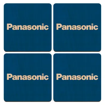 Panasonic, ΣΕΤ x4 Σουβέρ ξύλινα τετράγωνα plywood (9cm)