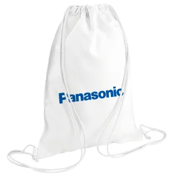 Panasonic, Τσάντα πλάτης πουγκί GYMBAG λευκή (28x40cm)