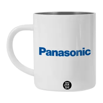 Panasonic, Λευκή Ανοξείδωτη Μεταλλική Κούπα 450ml - Διπλού Τοιχώματος 