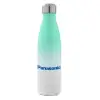 Μεταλλικό παγούρι θερμός Πράσινο/Λευκό (Stainless steel), διπλού τοιχώματος, 500ml