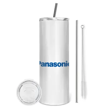 Panasonic, Tumbler stainless steel 600ml, with metal straw & cleaning brush