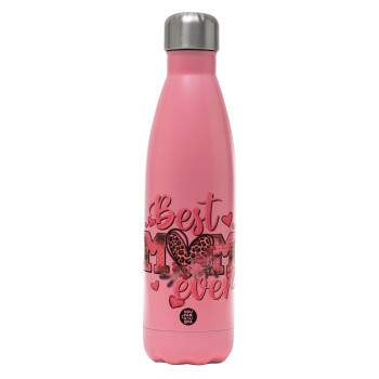 Best mom ever Mother's Day, Metal mug thermos Pink Mat (Stainless steel), double wall, 500ml