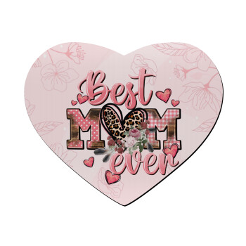Best mom ever Mother's Day, Mousepad καρδιά 23x20cm
