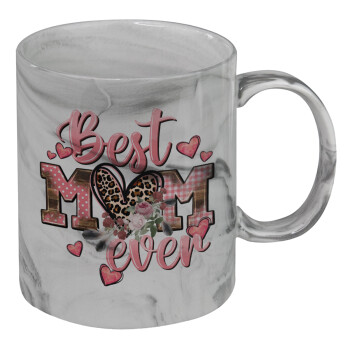 Best mom ever Mother's Day, Mug ceramic marble style, 330ml