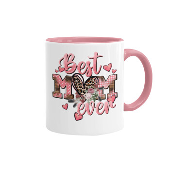 Best mom ever Mother's Day, Mug colored pink, ceramic, 330ml