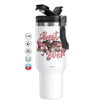 Best mom ever Mother's Day, Mega Travel Mug / Κούπα Ταξιδίου, διπλού τοιχώματος (θερμό) 1,2L