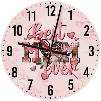 Best mom ever Mother's Day, Ρολόι τοίχου ξύλινο (30cm)