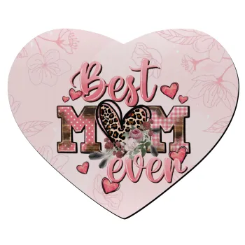 Best mom ever Mother's Day, Mousepad καρδιά 23x20cm