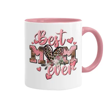 Best mom ever Mother's Day, Mug colored pink, ceramic, 330ml