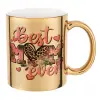 Mug ceramic, gold mirror, 330ml