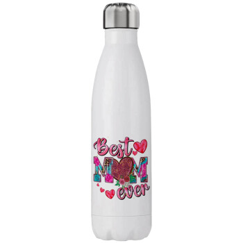 Best mom ever Mother's Day pink, Stainless steel, double-walled, 750ml
