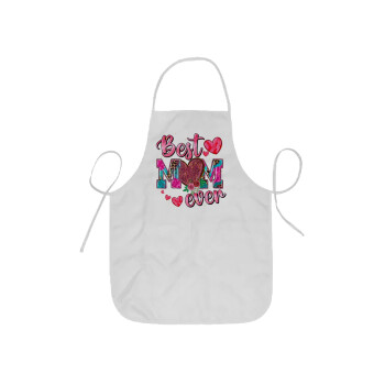 Best mom ever Mother's Day pink, Ποδιά Σεφ ολόσωμη κοντή  Παιδική (44x62cm)